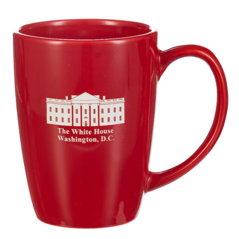 Ceramic Coffee Mug - (Deep Eteched - Screen Print) White House North Lawn