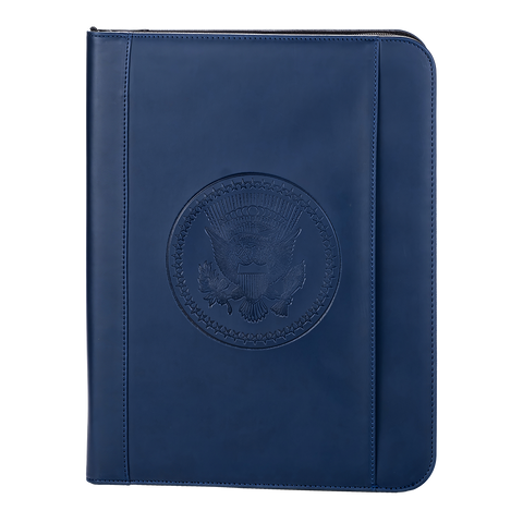 Full Size Zippered Padfolio -EOP debossed Press Seal