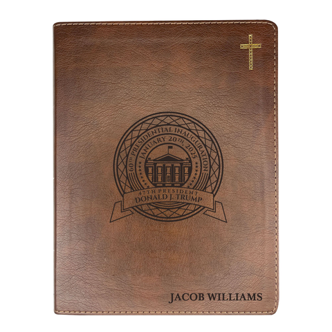 Trump 2025 Personalized NIV Bible – Brown Faux Leather