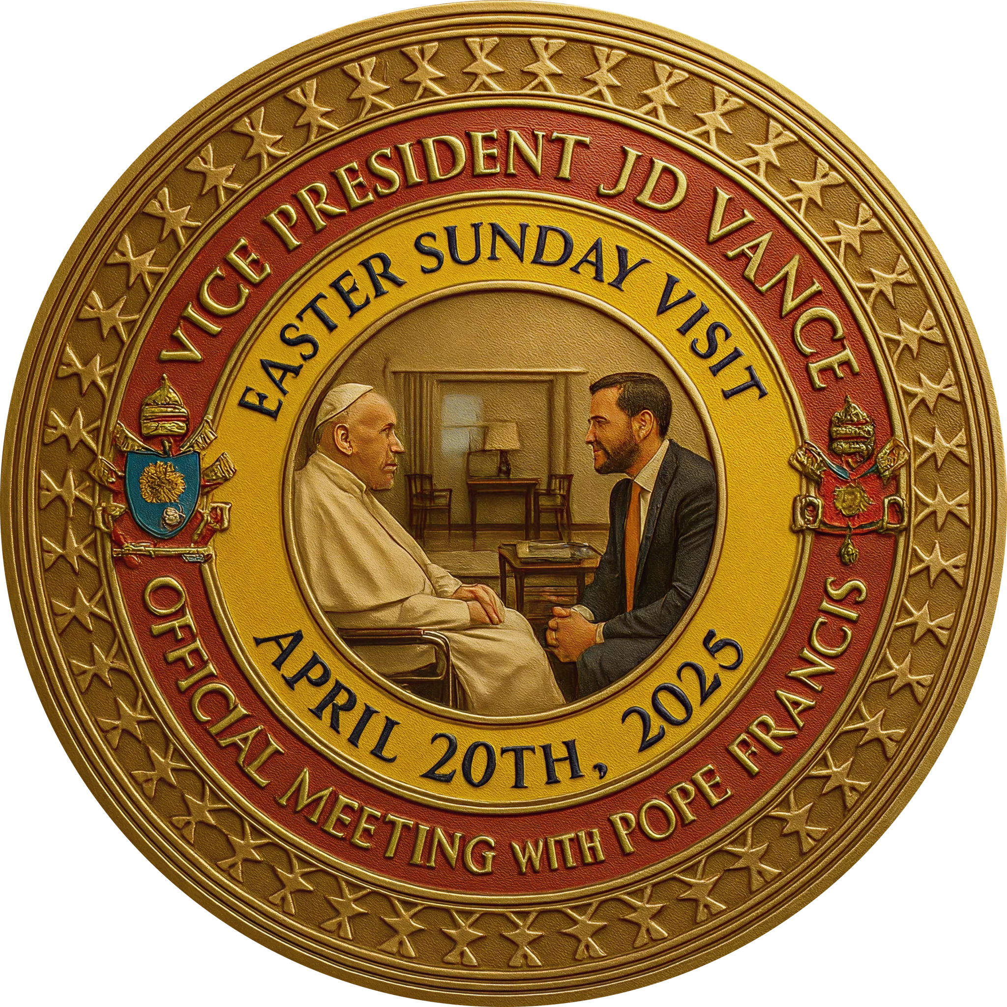 Vice President Vance – Easter Audience with His Holiness Pope Francis (2025) | Commemorative Challenge Coin